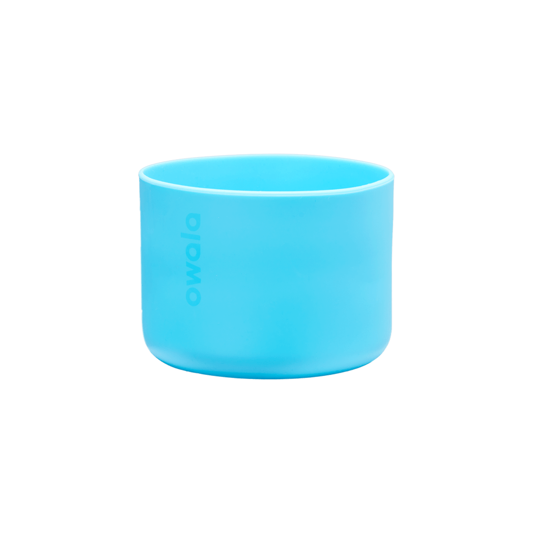 Bottle Boot 24oz in bright yellow silicone; small cylindrical form